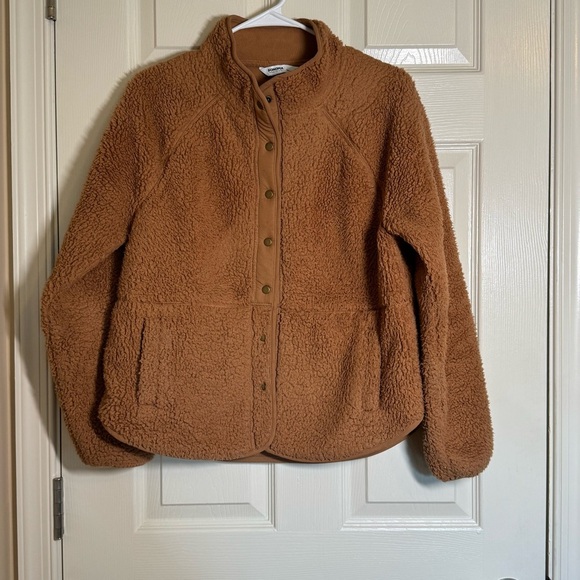 Sonoma Tan Teddy Jacket with Button Closure - Picture 1 of 6